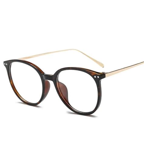 Retro Oval Myopia Glasses Frame For Unisex Pc Frame Optical Eye Glasses