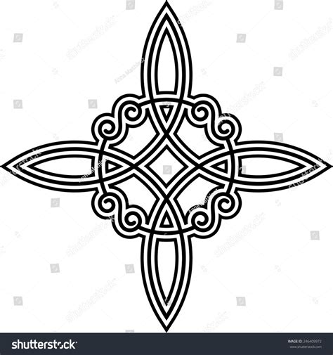 Witchs Knot Wicca Power Four Elements Stock Vector (Royalty Free) 246409972