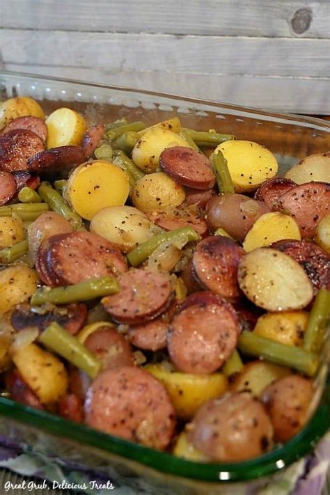 Sausage Green Bean Potato Casserole Has Delicious Flavor Loaded With