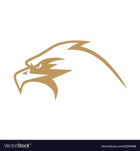 Gold Eagle Logo Design Royalty Free Vector Image