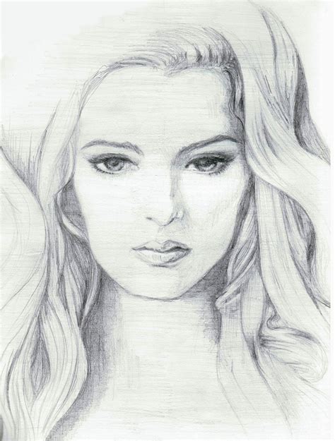 Beautiful Face Hd Pencil Sketch Simple Pencil Sketches Of Girls