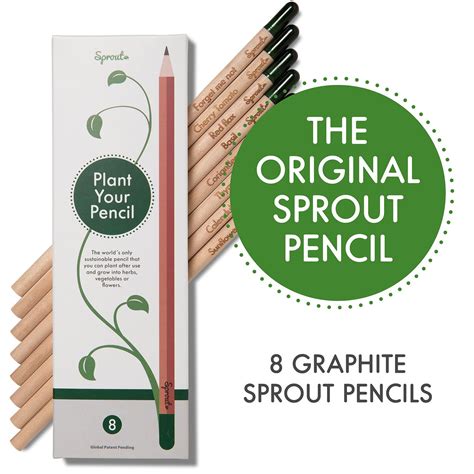 Sprout Plantable Graphite Pencils With Seeds In Eco Friendly Wood 8