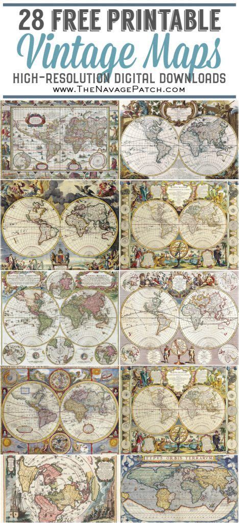 An Old World Map With The Text 28 Free Printable Vintage Maps High