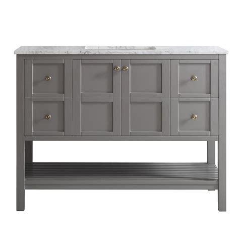 60″ single bowl vanity sink base, shaker white (#4773) $1599.99. ROSWELL Florence 48 in. W x 22 in. D x 35 in. H Vanity in ...