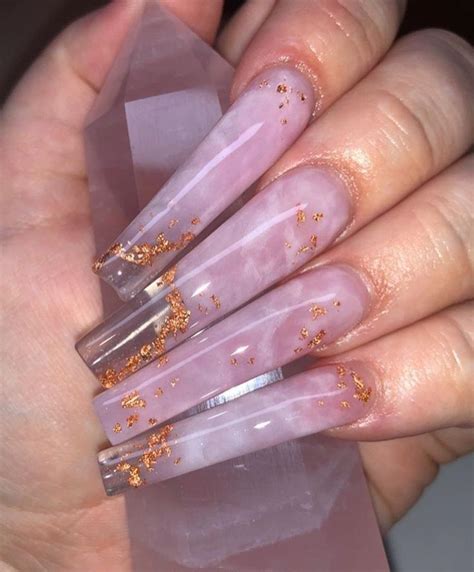 Cute Pinkmarble Nails🥰 In 2021 Acrylic Nails Coffin Pink Bling