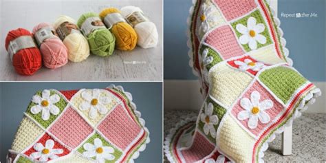 Summer Crochet Daisy Afghan Free Pattern