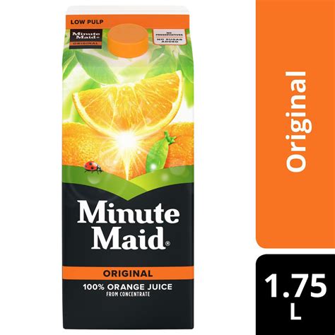 Minute Maid® 100% Orange Juice From Concentrate 1.75L carton | Walmart Canada