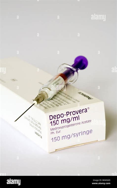 Depo Provera Long Acting Injectable Contraceptive Injection Stock Photo Alamy