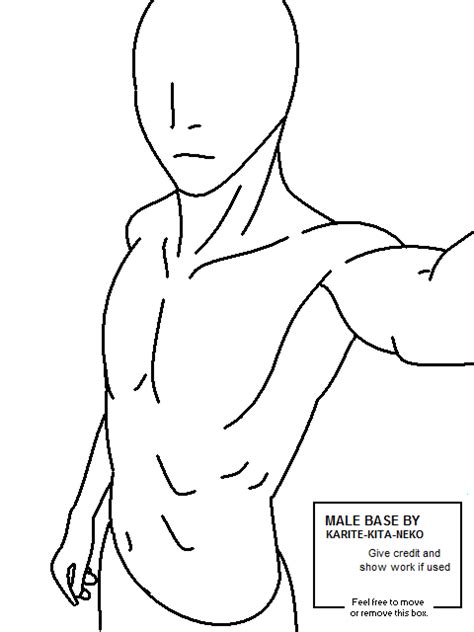 Outline Anime Boy Base Full Body Pic Napkin