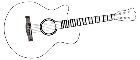 Guitar Black And White Black And White Acoustic Guitar Clipart