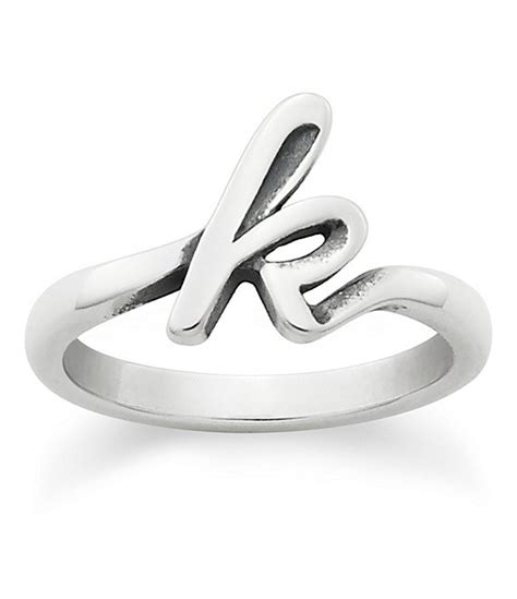 James Avery Sterling Silver Script Initial Ring Dillards James