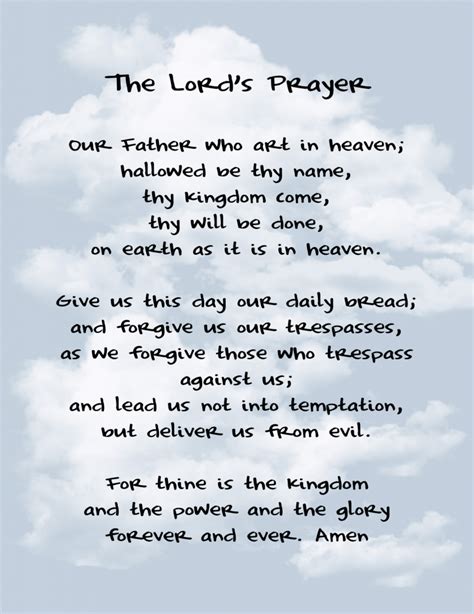 The Lords Prayer As A Pattern Of Caring For Gods Need And Also For
