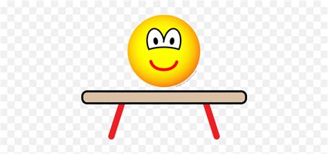 Balance Beam Emoticon Olympic Sport Smiley Emojigymnastics Emojis