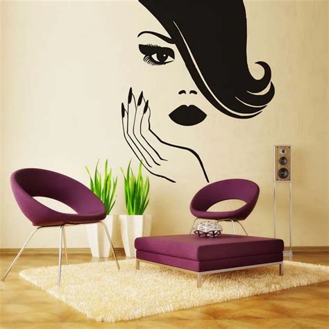 Beauty Sex Girl Hands Nails Manicure Art Vinyl Wall Stickers Make Up Mural On The Wall Decals