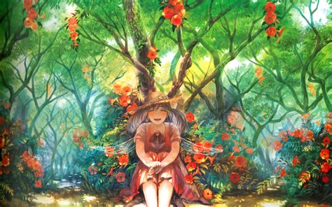 Pixiv Girls Collection Japanese Anime Wallpaper Anime Nature Girl