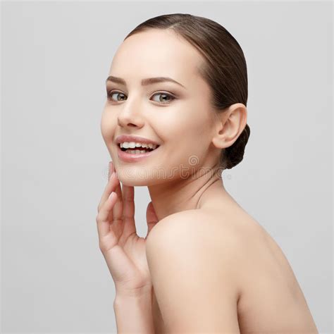 Beautiful Woman With Clean Fresh Skin Stock Image Image Of Care