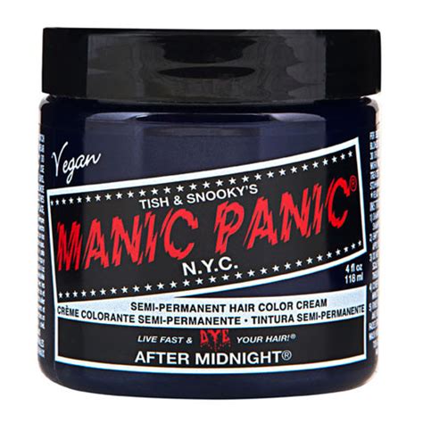 This semi permanent hair dye formula gradually fades in. Manic Panic CREAM dye- After Midnight Blue (Sale price!)