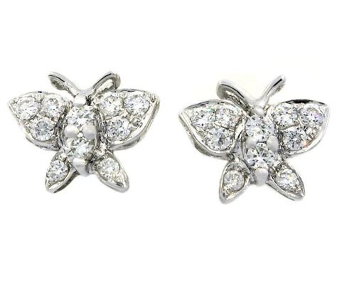 Buy The White Gold Butterfly Diamond Earrings Online Antwerp Or Jeweler