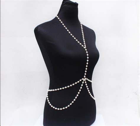 Sexy Pearl Body Chain Pearl Body Jewelry Necklace Etsy
