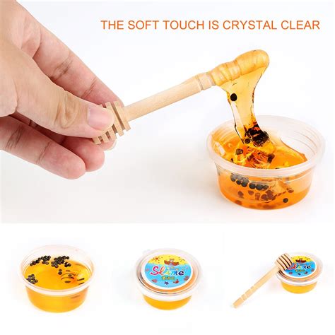 Hot Crystal Slime Toys Clear Honey Slime Bee Polymer Clay Modeling