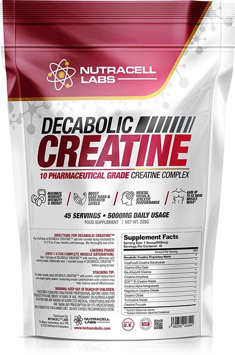 Nutracell Labs Decabolic Creatine Powerful 10 Blend 45 Servings