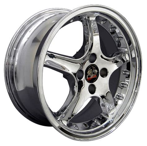 17 Fits Ford Mustang Cobra R Deep Dish Wheel Chrome With Rivets