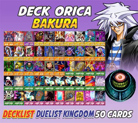 Bakura 50 Cards Deck Anime Orica Duelist Kingdom Etsy Israel