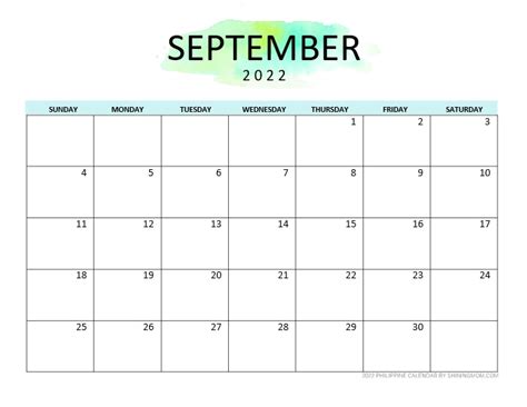 2022 Calendar Philippines With Holidays Free Printable