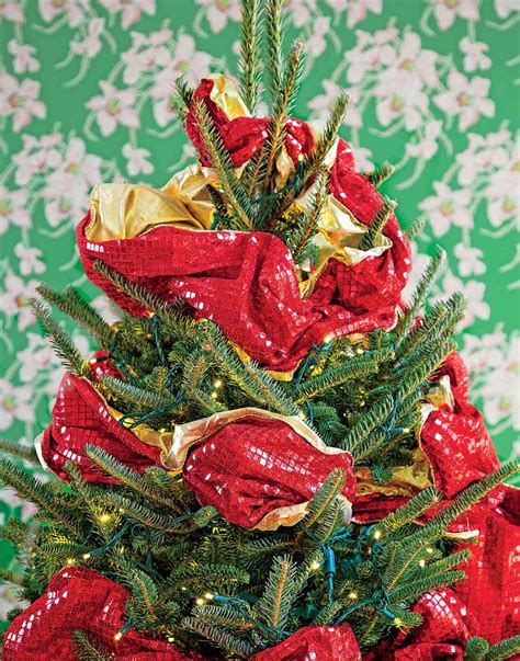How To Wrap Ribbon On A Christmas Tree Southern Living
