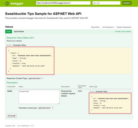 Swagger Example Value Annotation