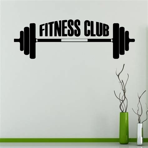 Fitness Club Wall Sticker Workout Gym Vinyl Sticker Healthy Lifestyle