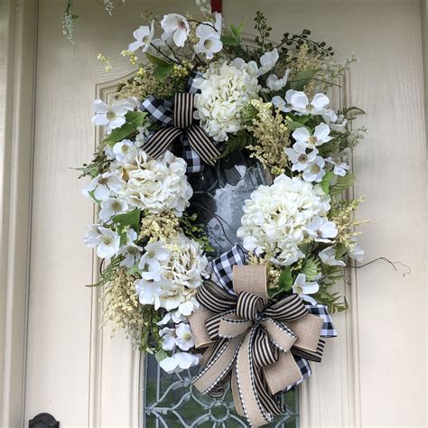 Large Wreaths For Front Door Everyday Wreath Farmhouse Etsy Corona