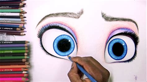 Drawing Frozen Elsas Eyes How To Draw Eyes Youtube