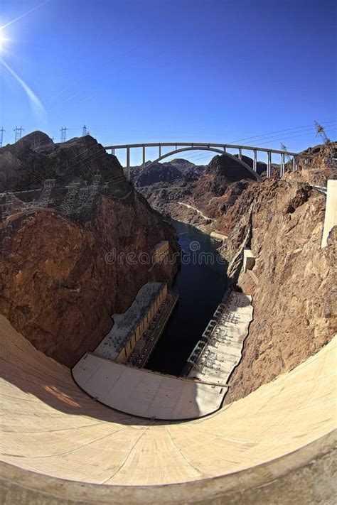 Panoramic View Of Hoover Dam And Bypass Bridge Stock Photo Image Of