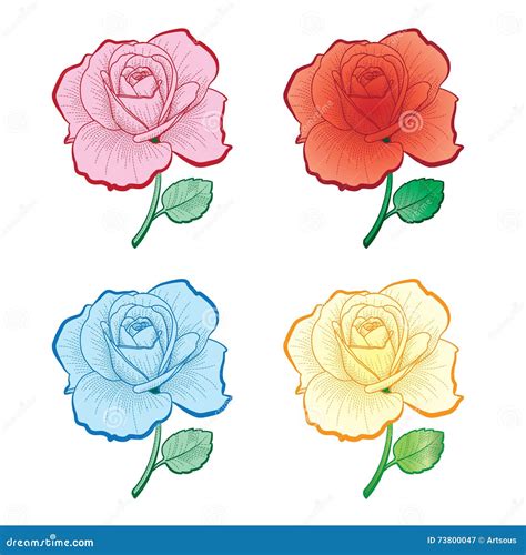 Imagenes De Rosas Para Dibujar A Color Dibujo De Ramo De Rosas