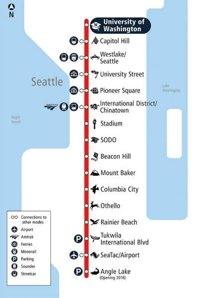 Public Transit Link Light Rail Port Of Seattle