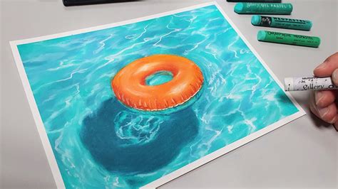 오일파스텔로 시원한 수영장 그리기 Drawing A Cool Swimming Pool With Oil Pastel Youtube