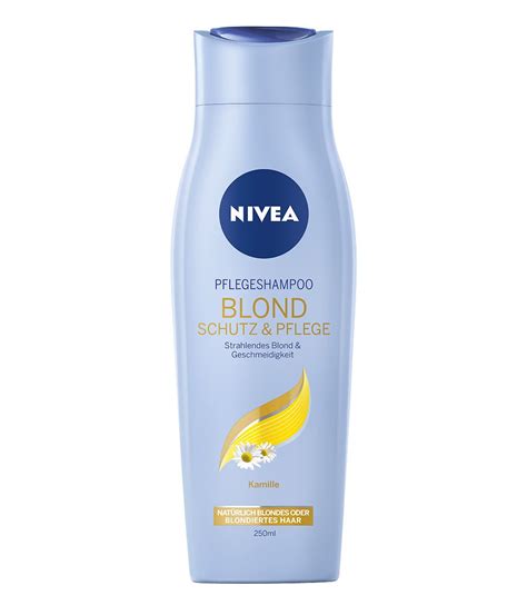 Pack Of 4 Bottles Of Nivea Hair Care Shampoo For Natural Blond Or Bleached Hair Blond