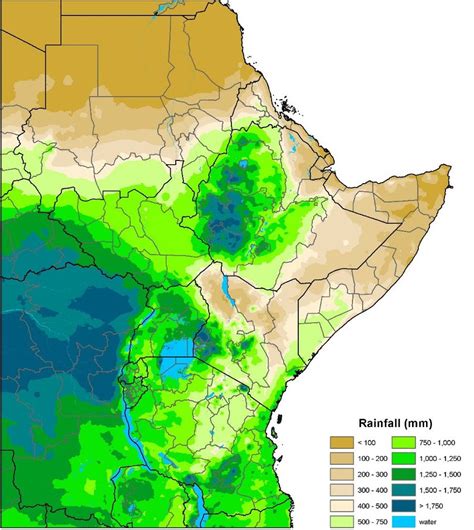 The rainfall map of southern africa is an article from geographical review, volume 12. 5 A map of the average annual rainfall in the East African ...