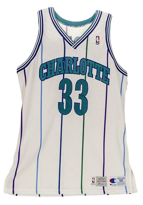 Lot Detail 1992 93 Alonzo Mourning Game Worn Charlotte Hornets Rookie