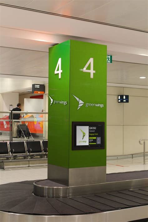 Green Wings Airline Signage And Wayfinding On Behance Wayfinding