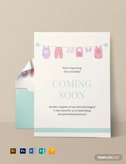 pregnancy announcement card design templates psd ai