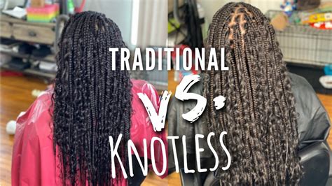 Boho Knotless Vs Boho Traditional Box Braids Youtube