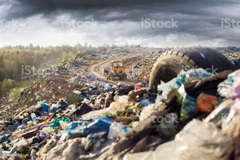 Mountains Of Garbage On The Landfill Stock Photo Download Image Now