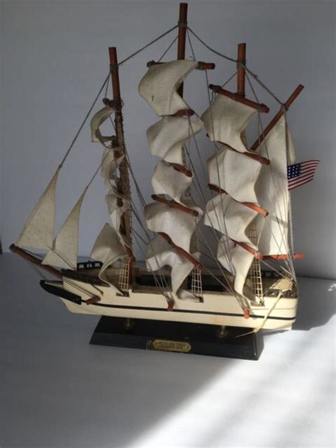 Whaling Ship Clipper 1846 Nautical Wooden Decor Ship 16 Tall Ebay