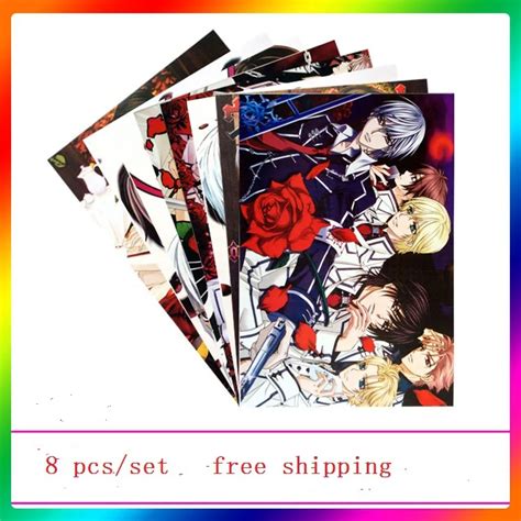 Good Quality 8 Pcsset Different Designs Anime A3 Posters Vampire