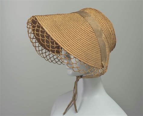 Straw Bonnet Mfa Boston Early 1800s Historical Hats Victorian Hats