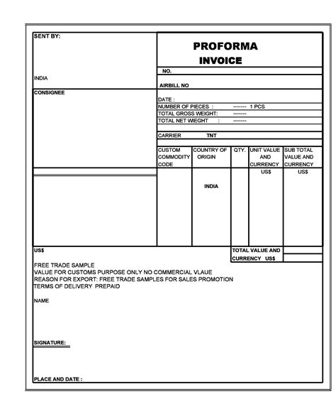 Free Editable Proforma Invoice Template Editable Powerpoint Proforma