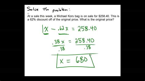 There are several ways to calculate cost of sales. Finding the original price from the sale price - YouTube