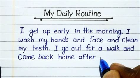 Essay On My Daily Routine In English My Daily Lifemy Daily Routine